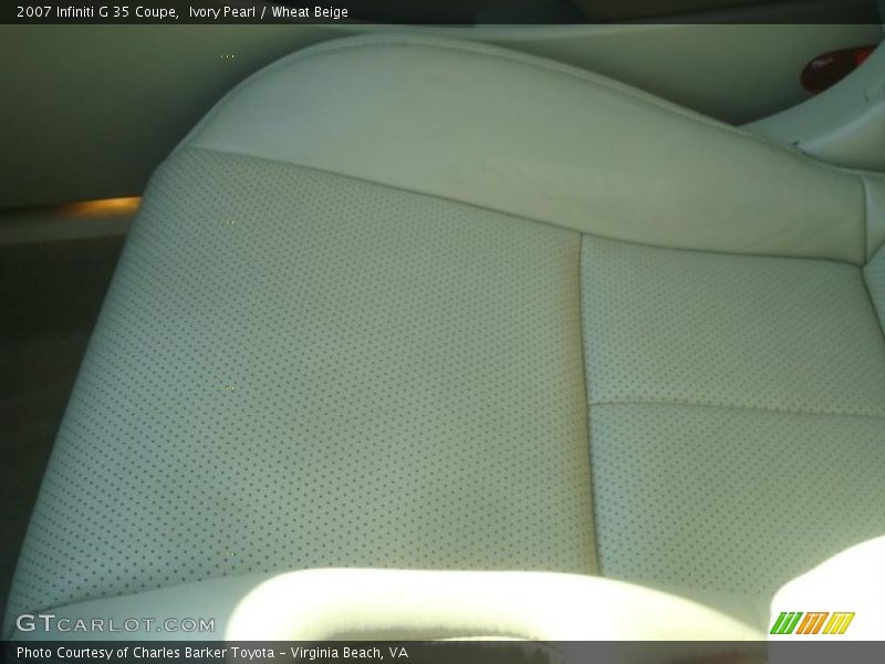 Ivory Pearl / Wheat Beige 2007 Infiniti G 35 Coupe