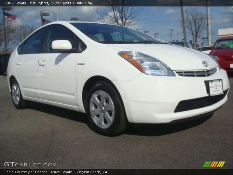 Super White / Dark Gray 2009 Toyota Prius Hybrid