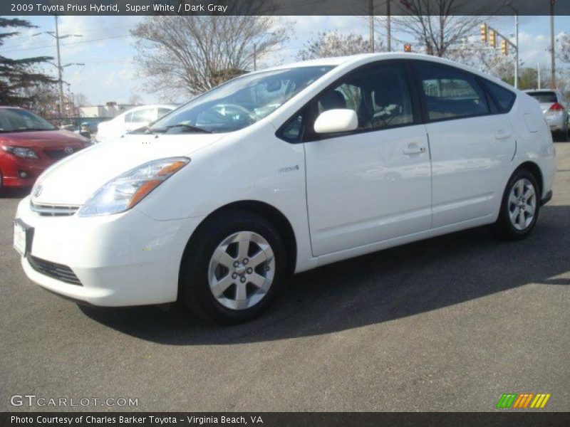 Super White / Dark Gray 2009 Toyota Prius Hybrid