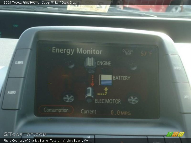 Super White / Dark Gray 2009 Toyota Prius Hybrid
