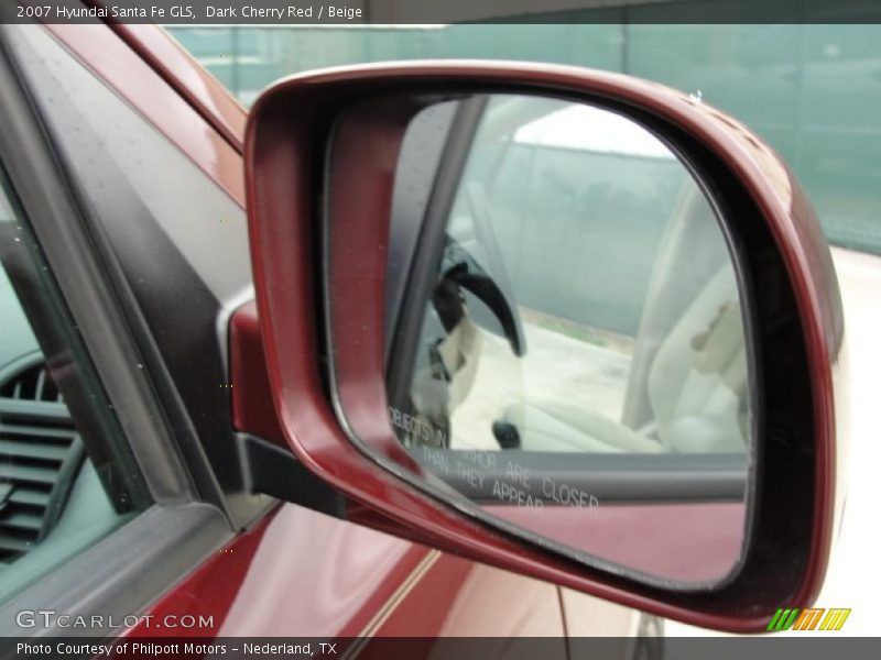 Dark Cherry Red / Beige 2007 Hyundai Santa Fe GLS