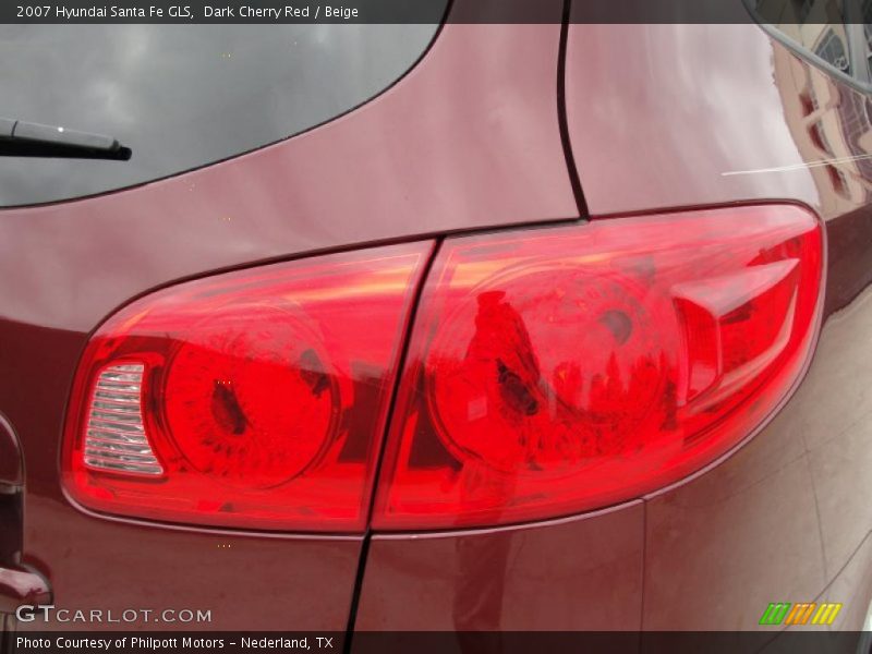Dark Cherry Red / Beige 2007 Hyundai Santa Fe GLS