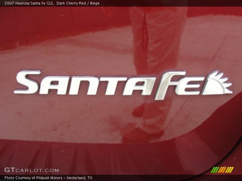 Dark Cherry Red / Beige 2007 Hyundai Santa Fe GLS