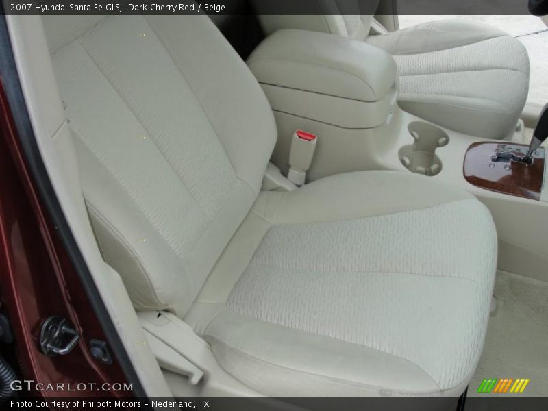 Dark Cherry Red / Beige 2007 Hyundai Santa Fe GLS