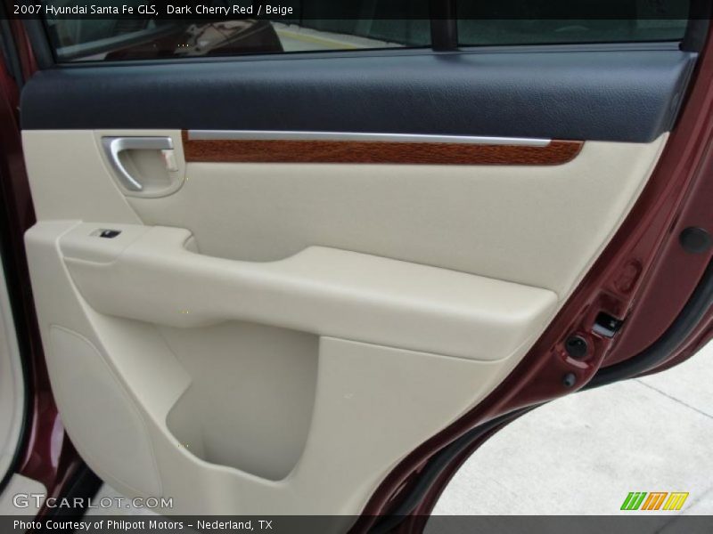 Dark Cherry Red / Beige 2007 Hyundai Santa Fe GLS