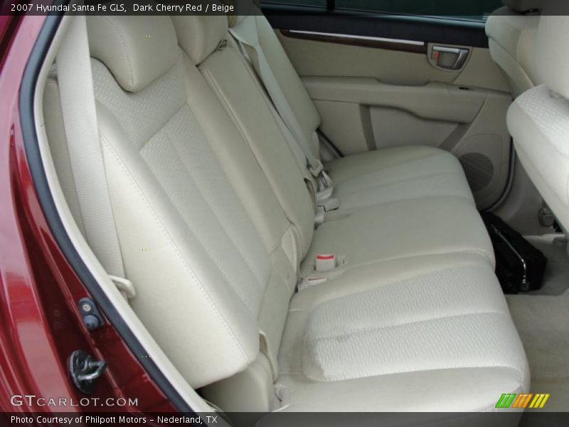 Dark Cherry Red / Beige 2007 Hyundai Santa Fe GLS