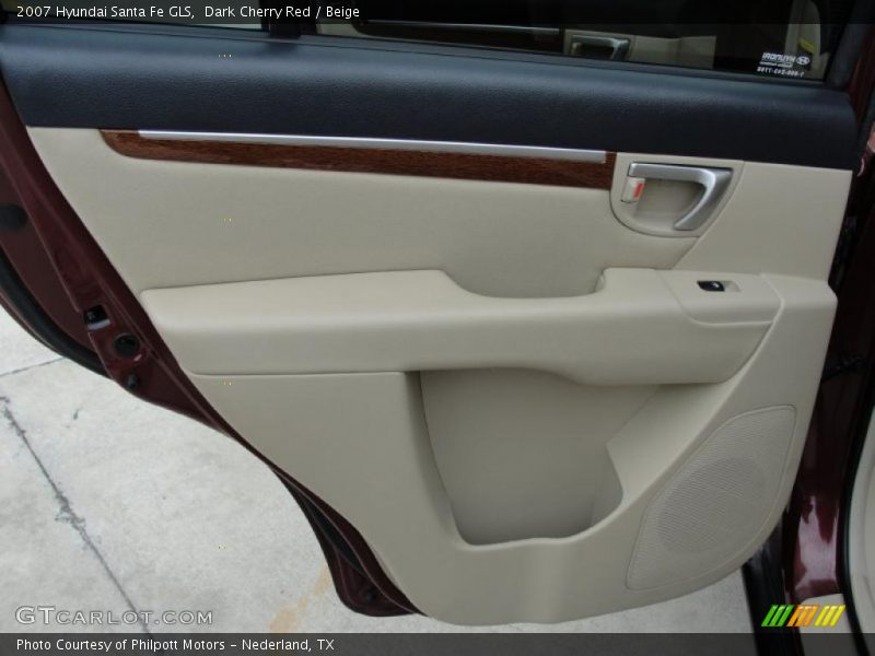 Dark Cherry Red / Beige 2007 Hyundai Santa Fe GLS