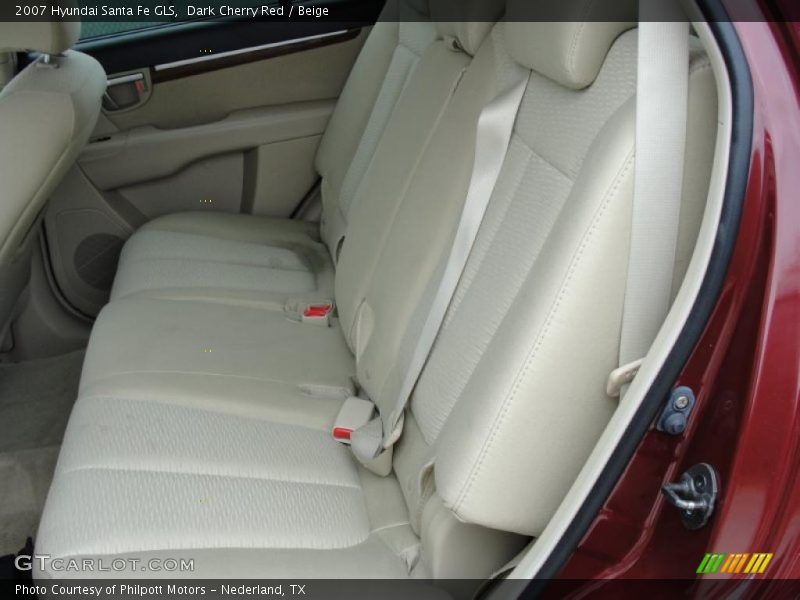 Dark Cherry Red / Beige 2007 Hyundai Santa Fe GLS