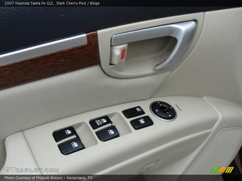 Dark Cherry Red / Beige 2007 Hyundai Santa Fe GLS