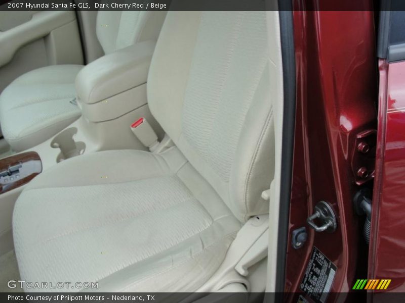 Dark Cherry Red / Beige 2007 Hyundai Santa Fe GLS