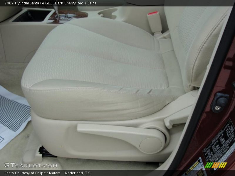 Dark Cherry Red / Beige 2007 Hyundai Santa Fe GLS