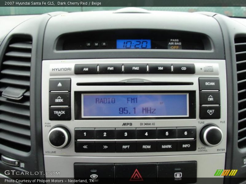 Dark Cherry Red / Beige 2007 Hyundai Santa Fe GLS