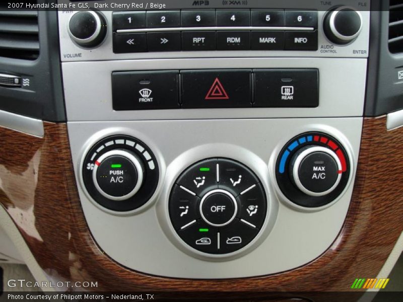 Dark Cherry Red / Beige 2007 Hyundai Santa Fe GLS