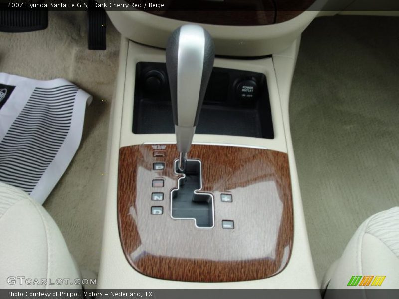 Dark Cherry Red / Beige 2007 Hyundai Santa Fe GLS