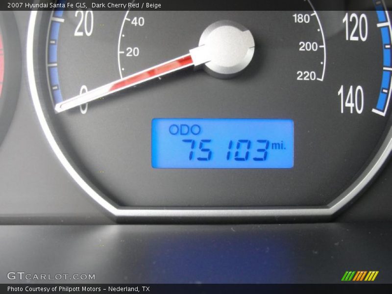 Dark Cherry Red / Beige 2007 Hyundai Santa Fe GLS