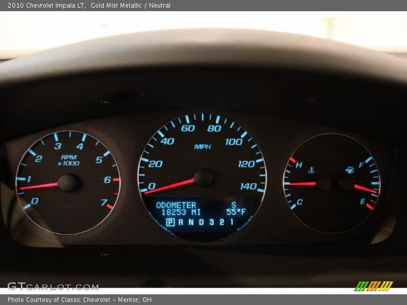 Gold Mist Metallic / Neutral 2010 Chevrolet Impala LT