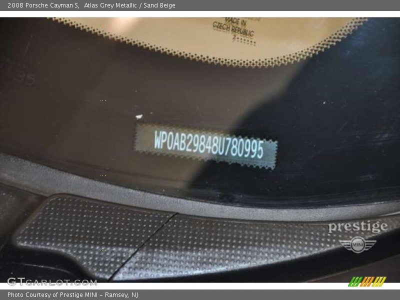 Atlas Grey Metallic / Sand Beige 2008 Porsche Cayman S