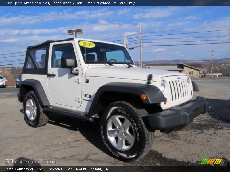 Stone White / Dark Slate Gray/Medium Slate Gray 2009 Jeep Wrangler X 4x4