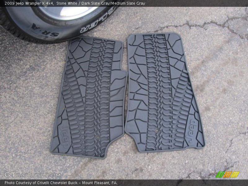 Stone White / Dark Slate Gray/Medium Slate Gray 2009 Jeep Wrangler X 4x4