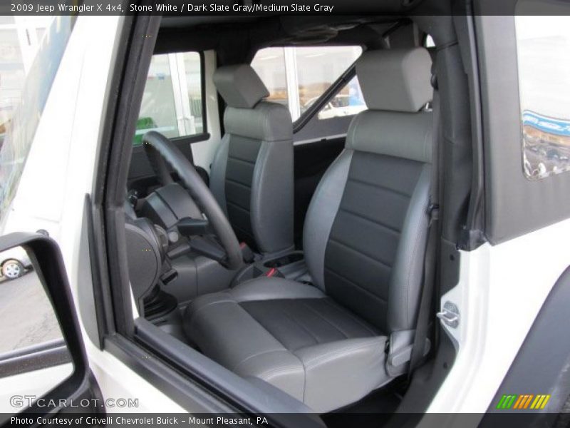 Stone White / Dark Slate Gray/Medium Slate Gray 2009 Jeep Wrangler X 4x4