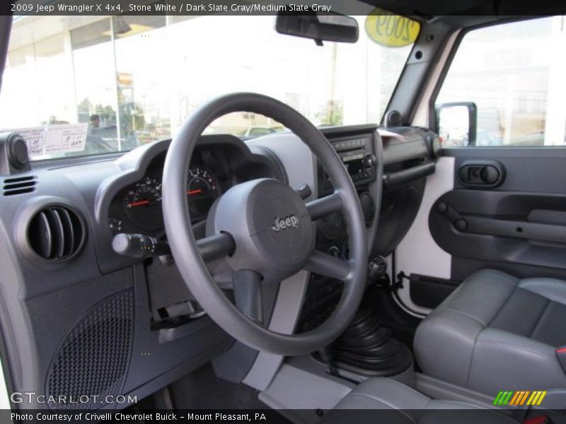Stone White / Dark Slate Gray/Medium Slate Gray 2009 Jeep Wrangler X 4x4