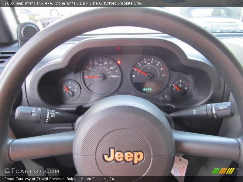 Stone White / Dark Slate Gray/Medium Slate Gray 2009 Jeep Wrangler X 4x4