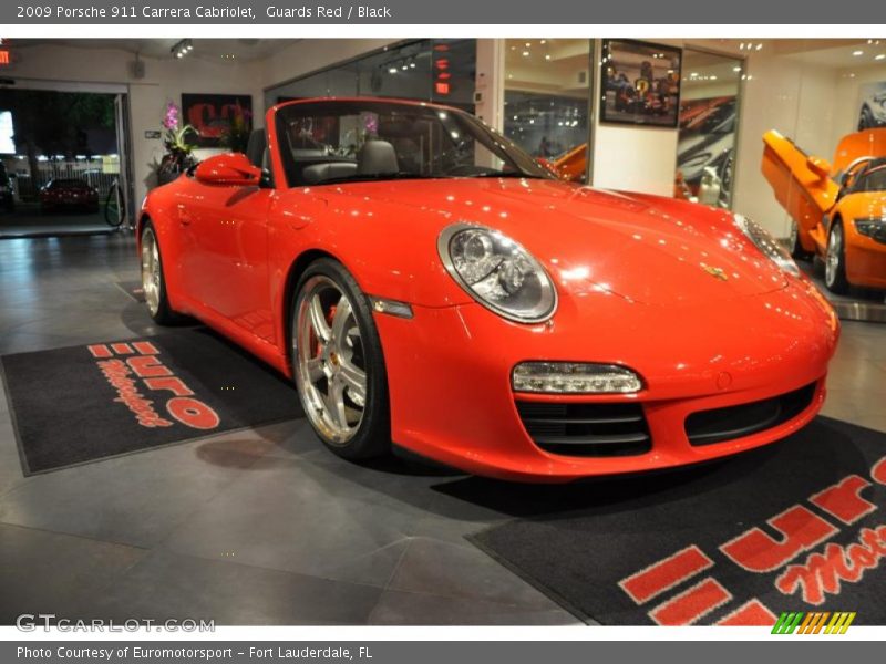 Guards Red / Black 2009 Porsche 911 Carrera Cabriolet