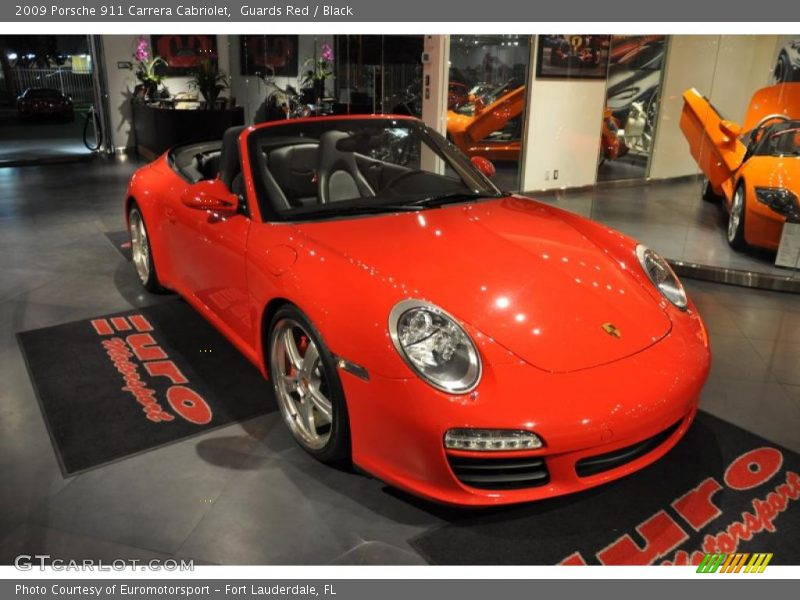 Guards Red / Black 2009 Porsche 911 Carrera Cabriolet