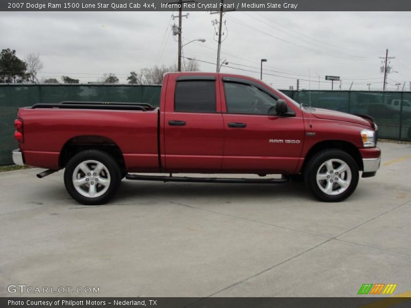 Inferno Red Crystal Pearl / Medium Slate Gray 2007 Dodge Ram 1500 Lone Star Quad Cab 4x4