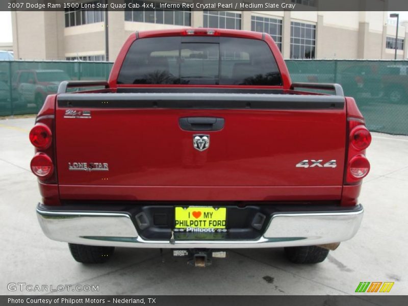 Inferno Red Crystal Pearl / Medium Slate Gray 2007 Dodge Ram 1500 Lone Star Quad Cab 4x4
