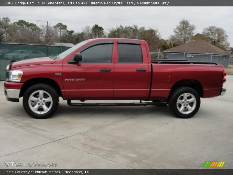 Inferno Red Crystal Pearl / Medium Slate Gray 2007 Dodge Ram 1500 Lone Star Quad Cab 4x4