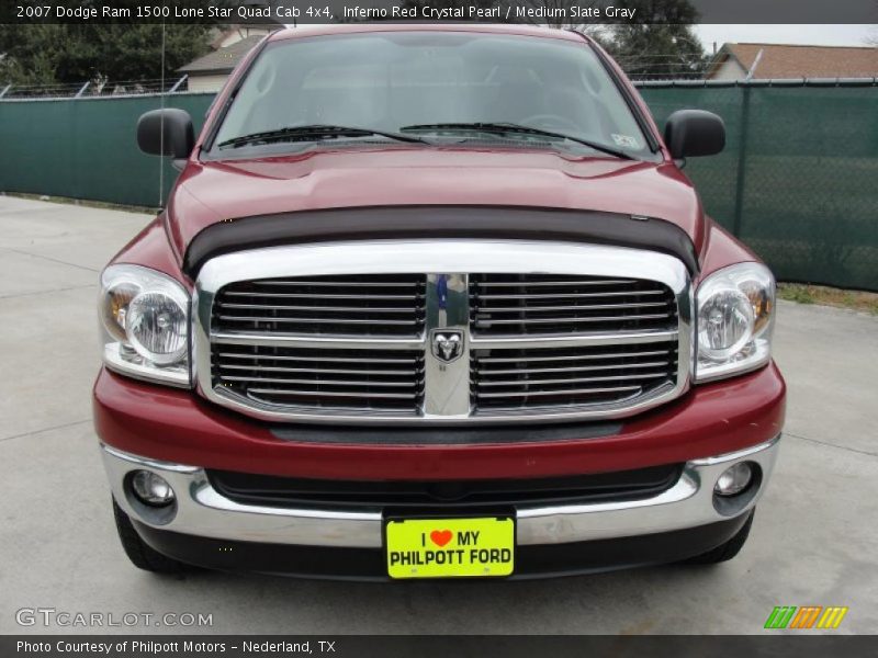 Inferno Red Crystal Pearl / Medium Slate Gray 2007 Dodge Ram 1500 Lone Star Quad Cab 4x4
