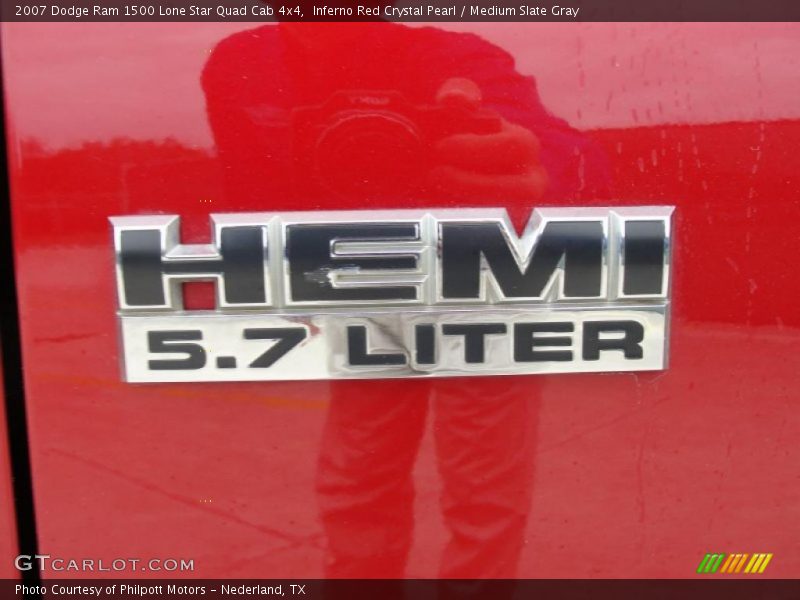 Inferno Red Crystal Pearl / Medium Slate Gray 2007 Dodge Ram 1500 Lone Star Quad Cab 4x4