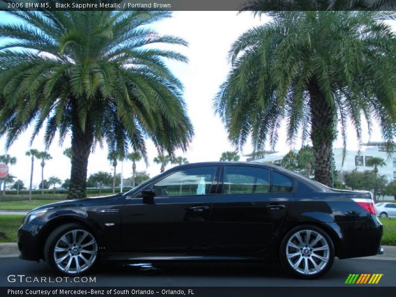Black Sapphire Metallic / Portland Brown 2006 BMW M5
