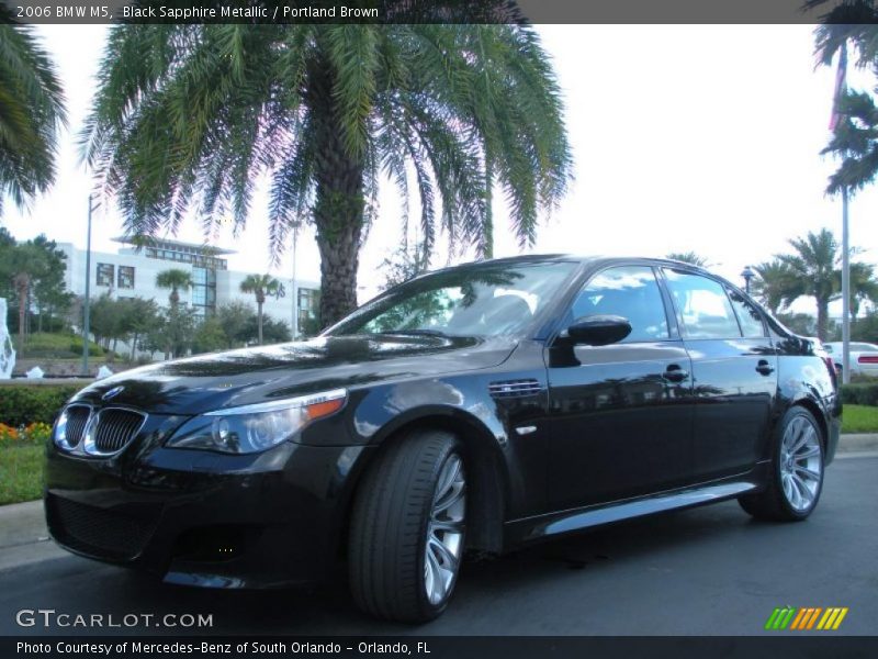 Black Sapphire Metallic / Portland Brown 2006 BMW M5