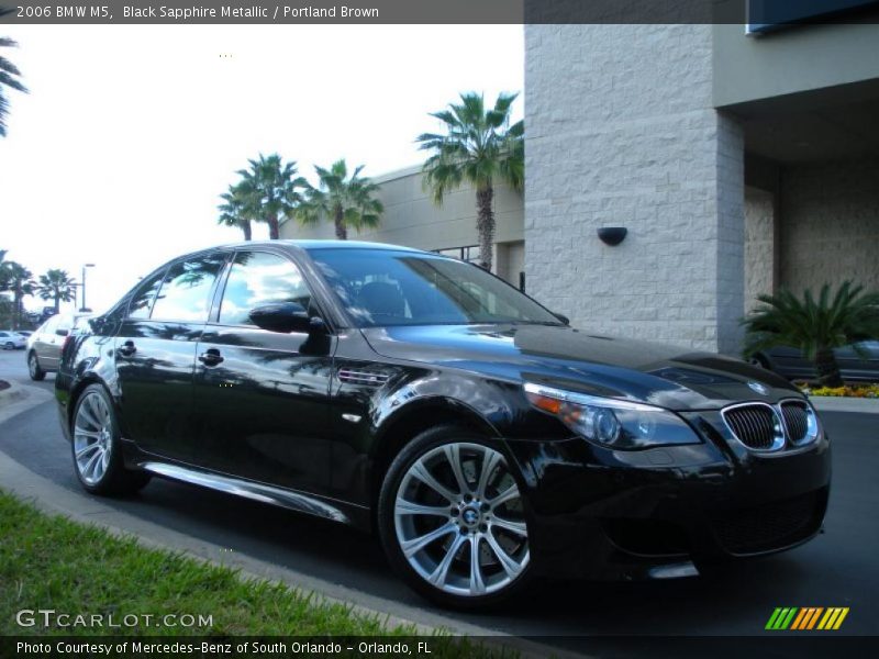 Black Sapphire Metallic / Portland Brown 2006 BMW M5
