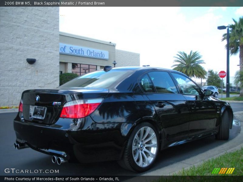 Black Sapphire Metallic / Portland Brown 2006 BMW M5