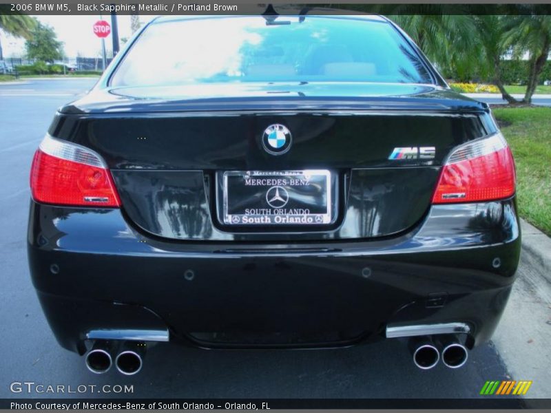 Black Sapphire Metallic / Portland Brown 2006 BMW M5