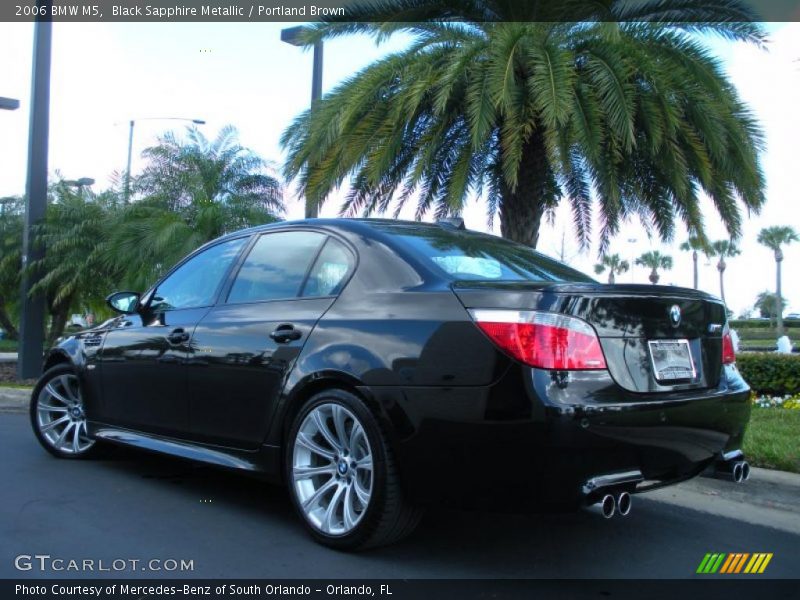 Black Sapphire Metallic / Portland Brown 2006 BMW M5