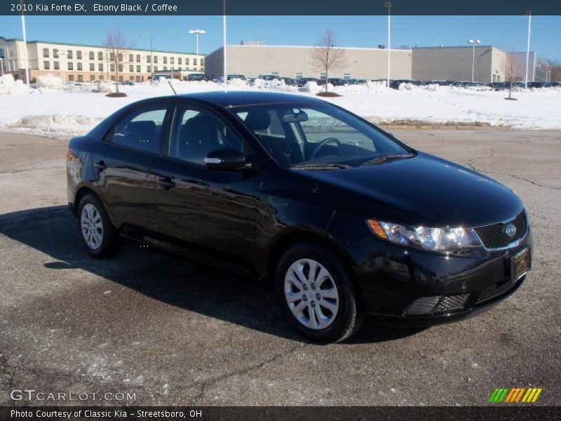 Ebony Black / Coffee 2010 Kia Forte EX