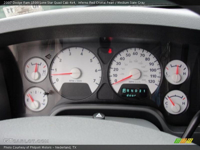 Inferno Red Crystal Pearl / Medium Slate Gray 2007 Dodge Ram 1500 Lone Star Quad Cab 4x4