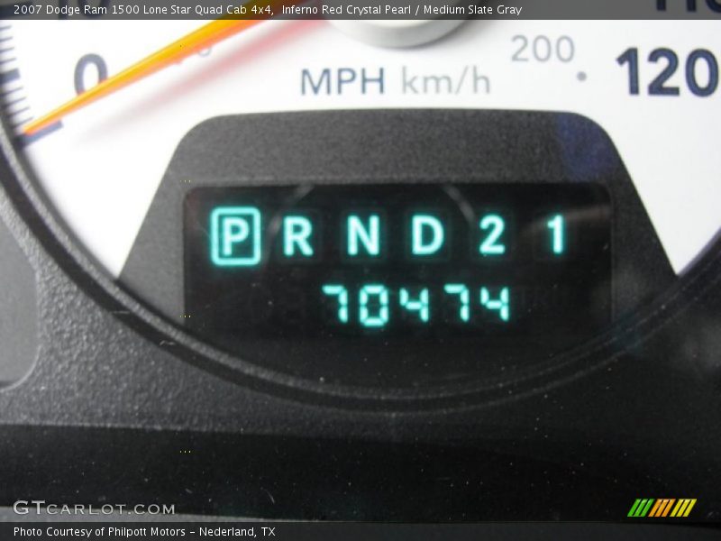 Inferno Red Crystal Pearl / Medium Slate Gray 2007 Dodge Ram 1500 Lone Star Quad Cab 4x4