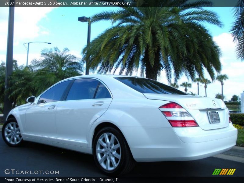 Alabaster White / Grey/Dark Grey 2007 Mercedes-Benz S 550 Sedan