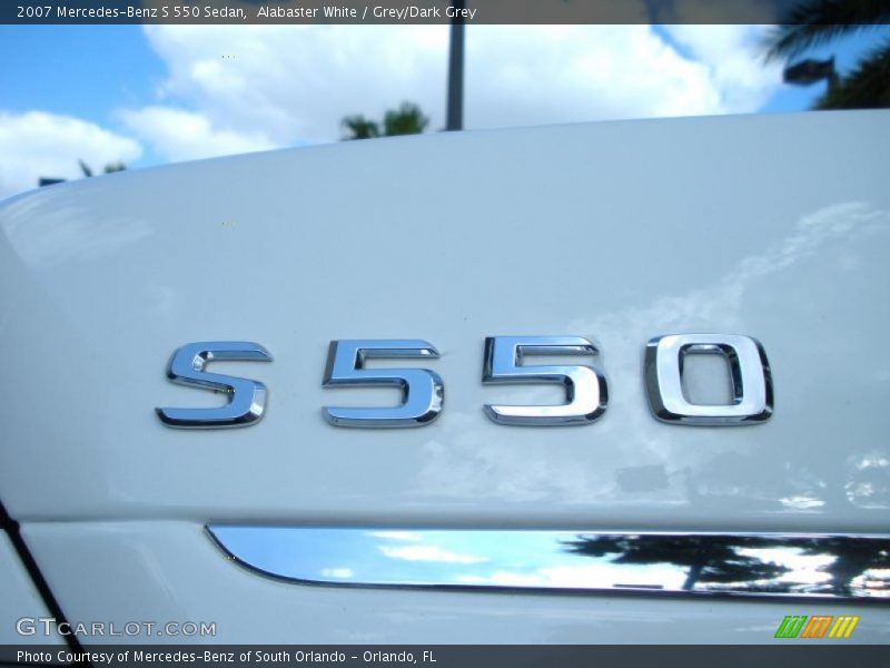 Alabaster White / Grey/Dark Grey 2007 Mercedes-Benz S 550 Sedan