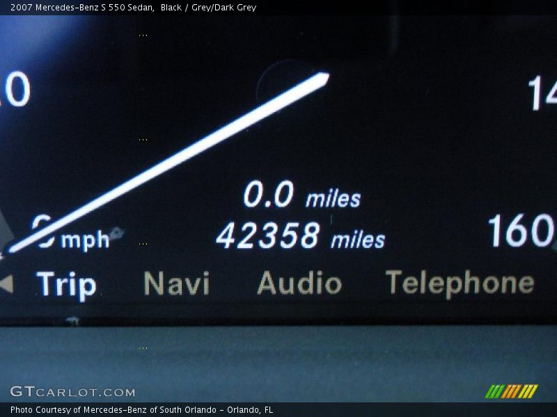 Black / Grey/Dark Grey 2007 Mercedes-Benz S 550 Sedan