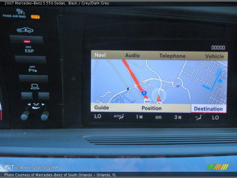 Navigation of 2007 S 550 Sedan