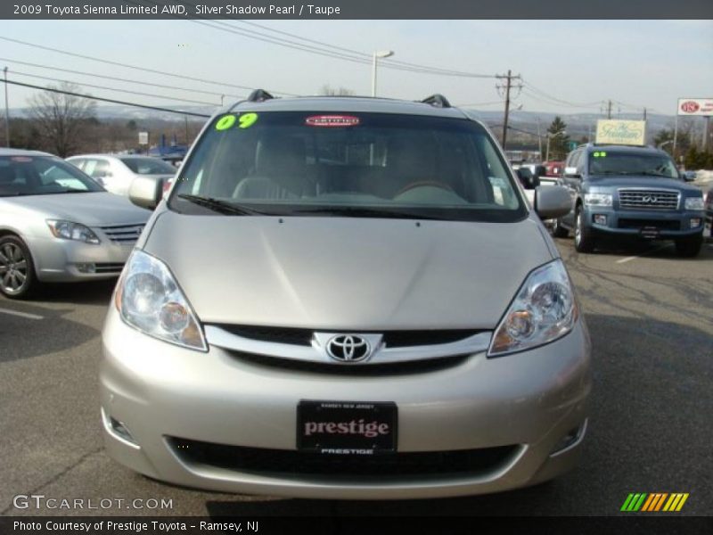 Silver Shadow Pearl / Taupe 2009 Toyota Sienna Limited AWD