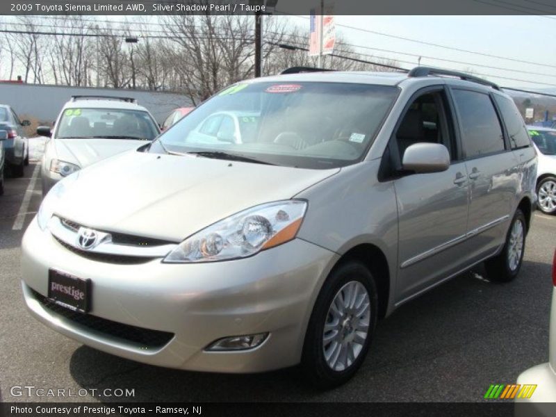 Silver Shadow Pearl / Taupe 2009 Toyota Sienna Limited AWD