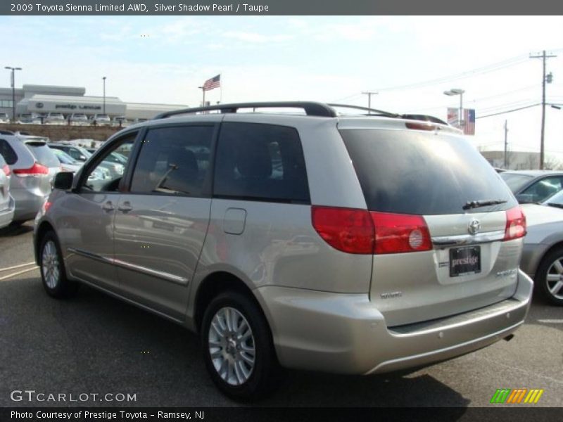 Silver Shadow Pearl / Taupe 2009 Toyota Sienna Limited AWD