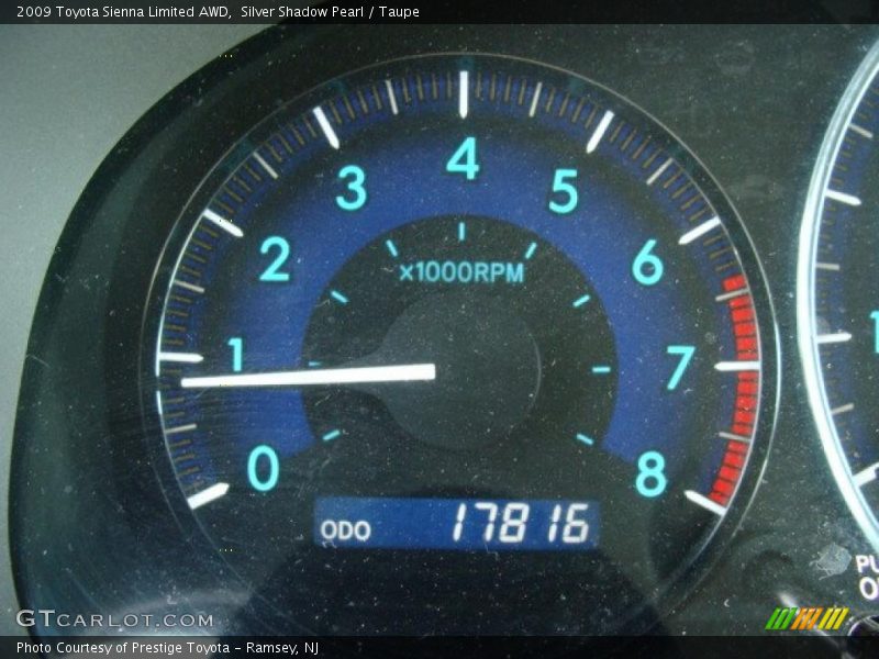 Silver Shadow Pearl / Taupe 2009 Toyota Sienna Limited AWD